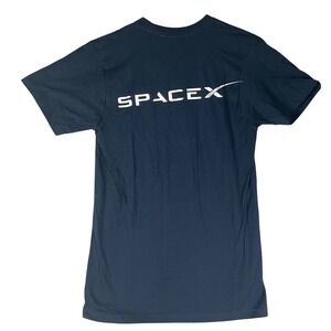 SpaceX Official Logo T-Shirt Mens Small Navy Blue Short Sleeve NWT 100% Cotton